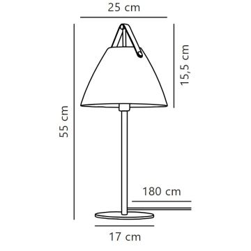 DFTP by Nordlux - Stolná lampa STRAP 1xE27/40W/230V biela