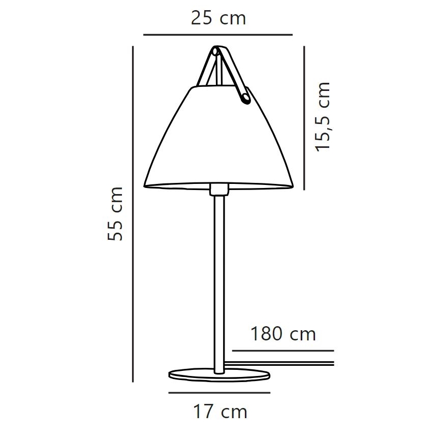 DFTP by Nordlux - Stolná lampa STRAP 1xE27/40W/230V biela