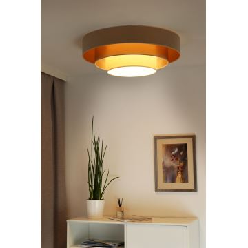 Duolla - LED Stropné svietidlo LUNETA LED/26W/230V pr. 60 cm 4000K béžová/zlatá/krémová