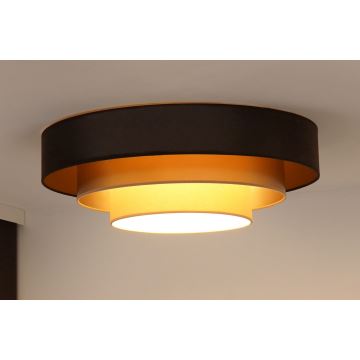 Duolla - LED Stropné svietidlo LUNETA LED/26W/230V pr. 60 cm 4000K hnedá/zlatá/krémová