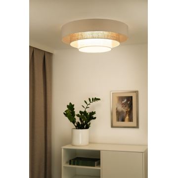 Duolla - LED Stropné svietidlo LUNETA LED/26W/230V pr. 60 cm 4000K krémová/hnedá