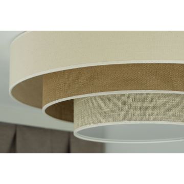 Duolla - LED Stropné svietidlo LUNETA LED/26W/230V pr. 60 cm 4000K krémová/hnedá