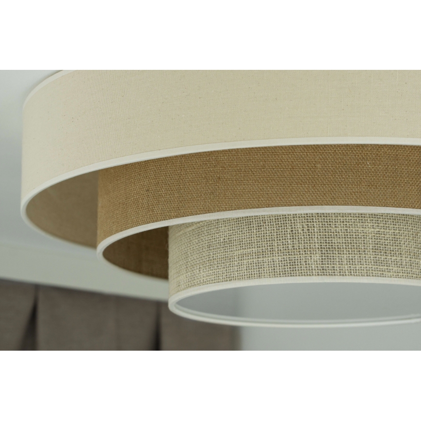 Duolla - LED Stropné svietidlo LUNETA LED/26W/230V pr. 60 cm 4000K krémová/hnedá