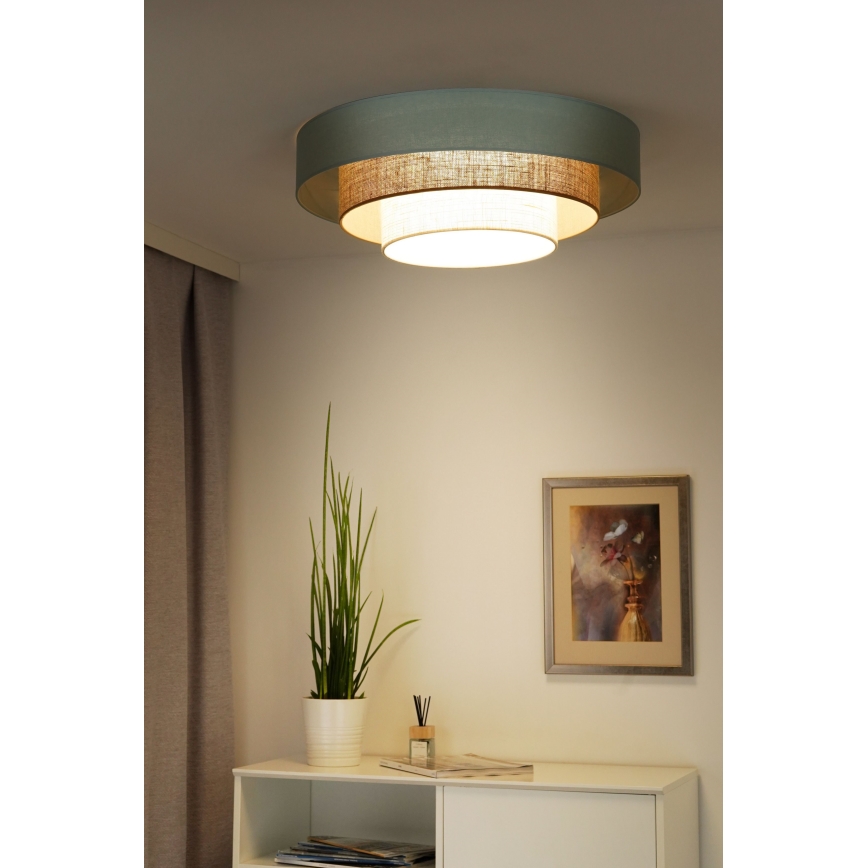 Duolla - LED Stropné svietidlo LUNETA LED/26W/230V pr. 60 cm 4000K tyrkysová/béžová/krémová