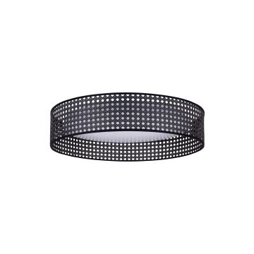 Duolla - LED Stropné svietidlo ROLLER RATTAN LED/24W/230V čierna