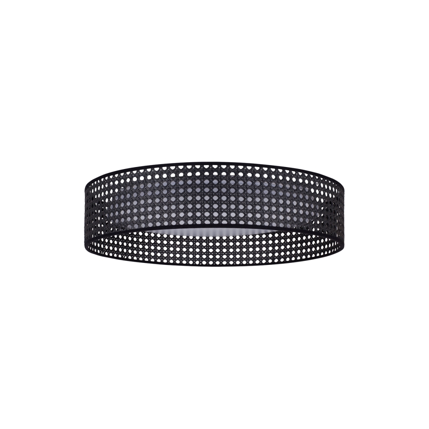 Duolla - LED Stropné svietidlo ROLLER RATTAN LED/24W/230V čierna