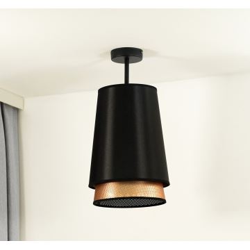 Duolla - Prisadený luster BELL SHINY 1xE27/15W/230V čierna/medená