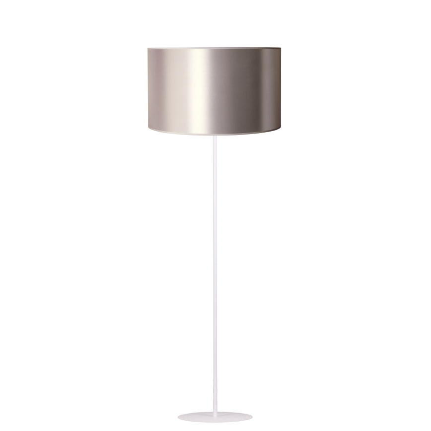 Duolla - Stojacia lampa CANNES 1xE27/15W/230V 45 cm strieborná/biela