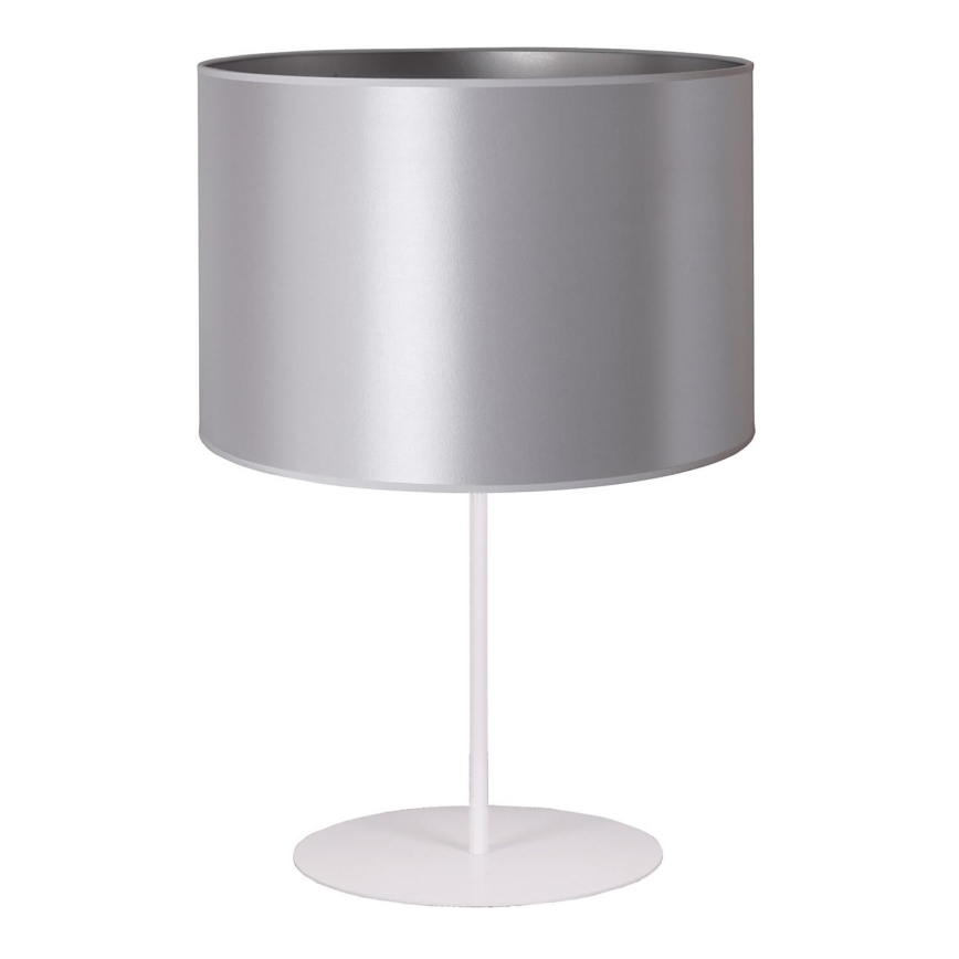 Duolla - Stolná lampa CANNES 1xE14/15W/230V 20 cm strieborná/biela