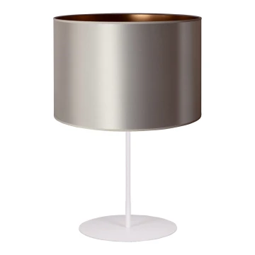 Duolla - Stolná lampa CANNES 1xE14/15W/230V 20 cm strieborná/medená/biela