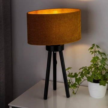 Duolla - Stolná lampa OVAL 1xE27/15W/230V hnedá