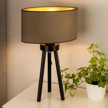 Duolla - Stolná lampa OVAL VEGAN 1xE27/15W/230V béžová