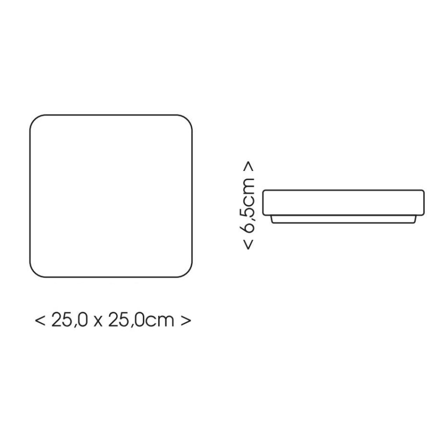 LED Kúpeľňové stropné svietidlo LUKY LED/12W/230V 4000K 25x25 cm IP44 biela