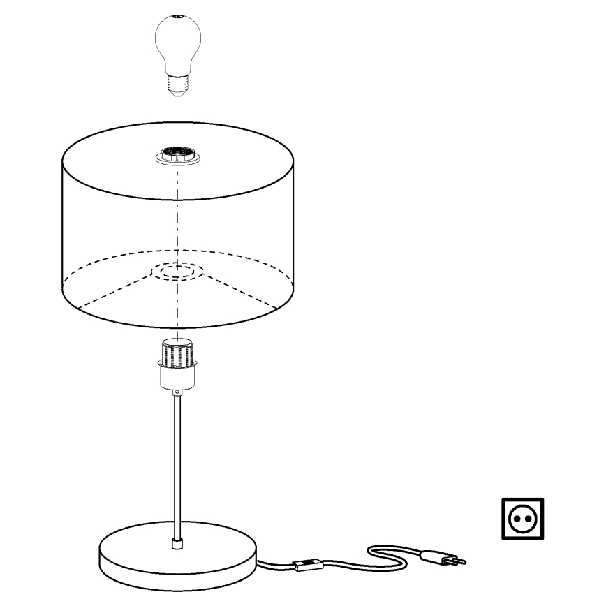 Eglo 31629 - Stolná lampa MASERLO 1xE27/60W/230V