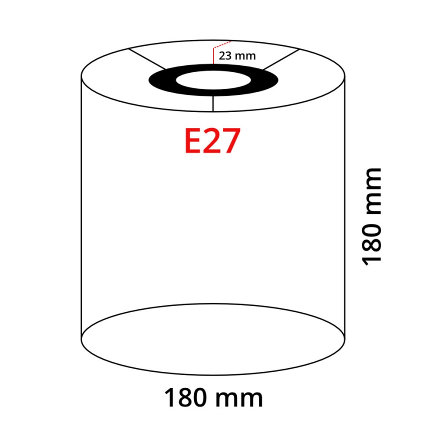 Eglo 32497 - Univerzálne tienidlo TUNJA E27 pr. 18 cm čierna/medená