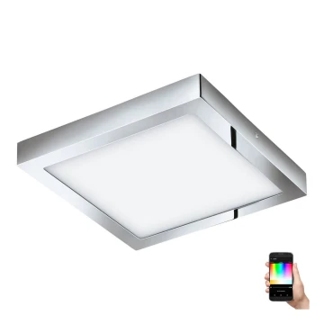 Eglo 33668-LED RGBW Stmievateľné kúpeľňové svietidlo FUEVA-C 21W/230V 30x30cm IP44