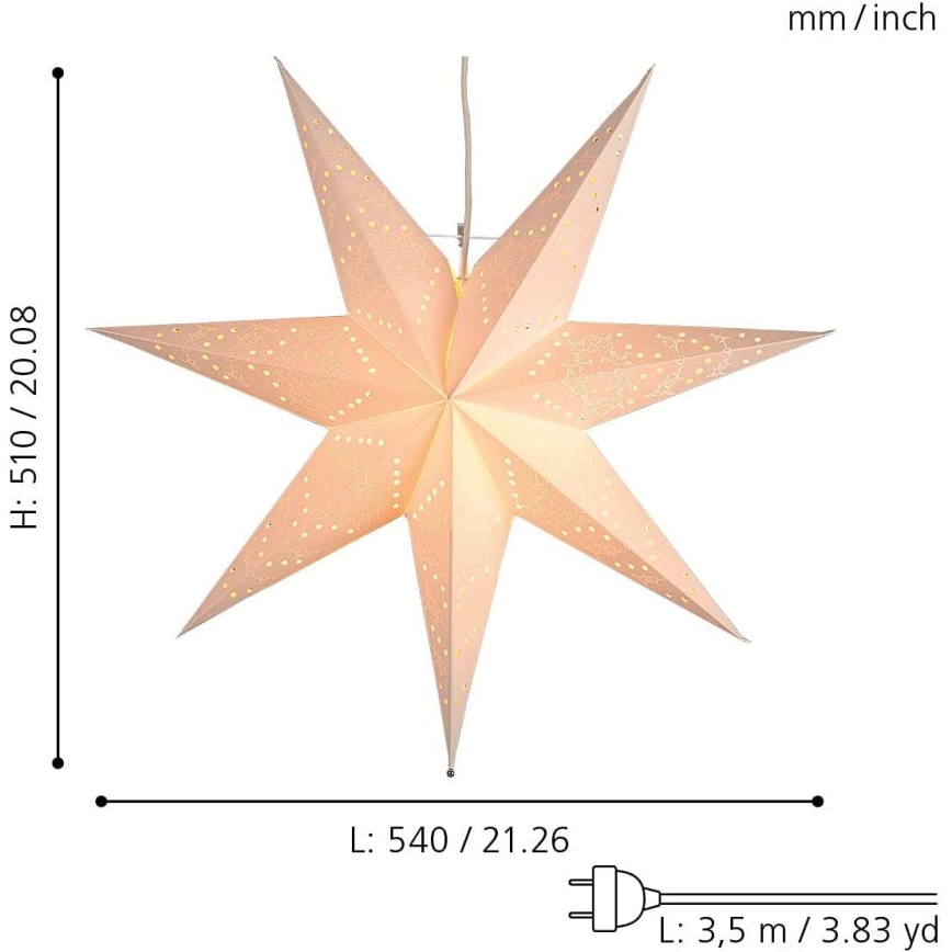 Eglo - Vianočná dekorácia 1xE14/25W/230V 54 cm