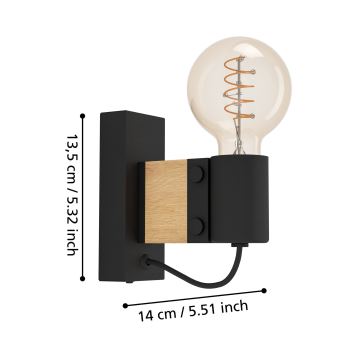 Eglo - Nástenné svietidlo 1xE27/40W/230V