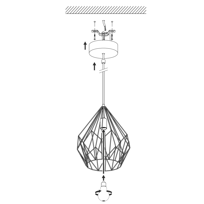 Eglo 49257 - Luster VINTAGE 1xE27/60W/230V