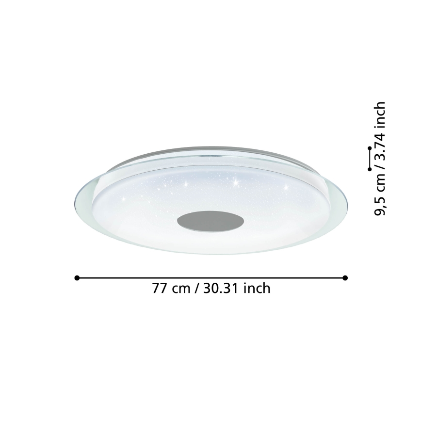 Eglo - LED Stmievateľné stropné svietidlo LED/38,1W/230V 2700-6500K ZigBee