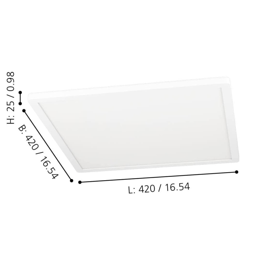 Eglo - LED RGBW Stmievateľné stropné svietidlo LED/16,5W/230V 2700-6500K biela ZigBee