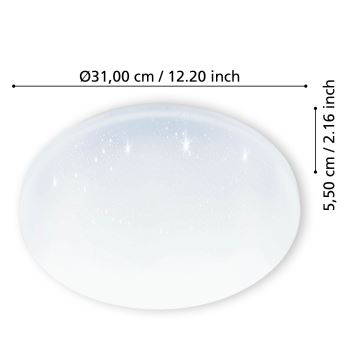 Eglo - LED Kúpeľňové stropné svietidlo LED/18W/230V IP44