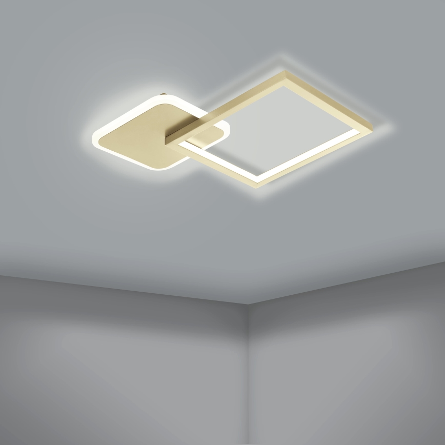 Eglo - LED Stmievateľné stropné svietidlo LED/15W/230V zlatá + diaľkové ovládanie