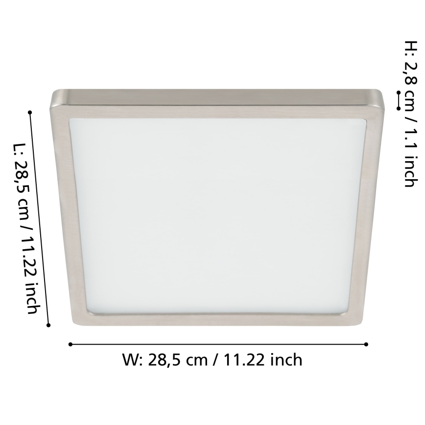 Eglo - LED Stmievateľné stropné svietidlo LED/20,5W/230V chróm