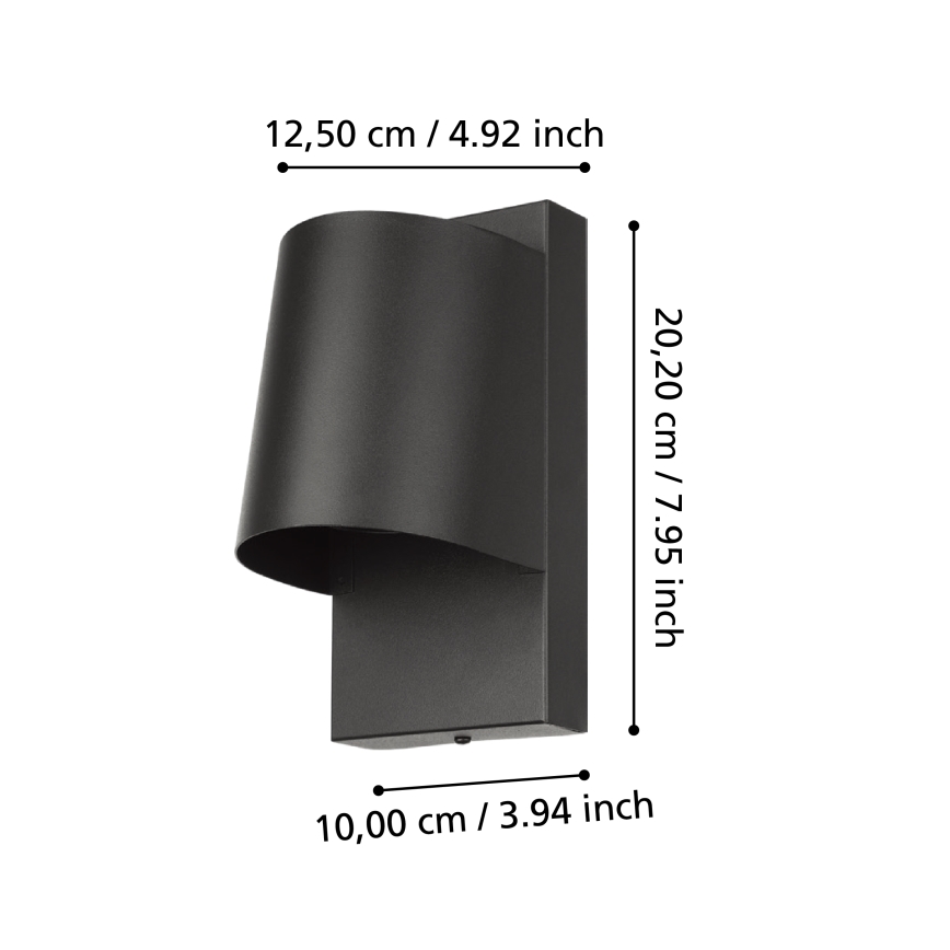 Eglo - LED Vonkajšie nástenné svietidlo 1xGU10/4,6W/230V IP54