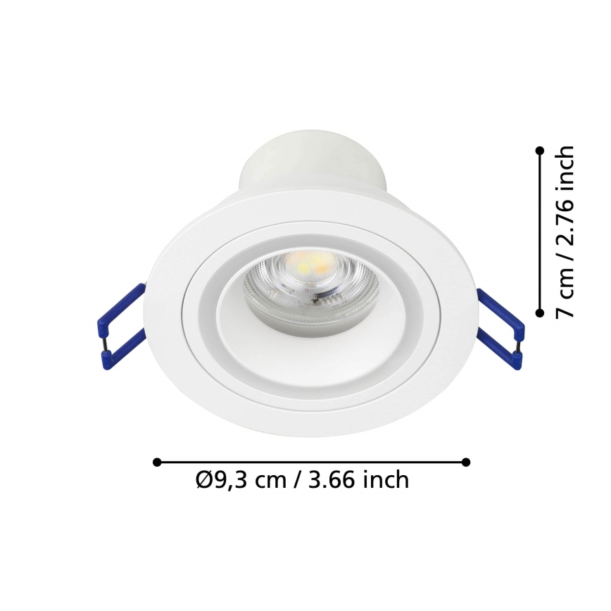 Eglo - LED RGBW Stmievateľné podhľadové svietidlo LED/4,7W/230V biela