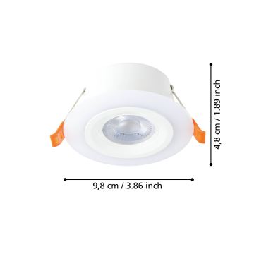 Eglo - LED Podhľadové svietidlo LED/4,8W/230V biela