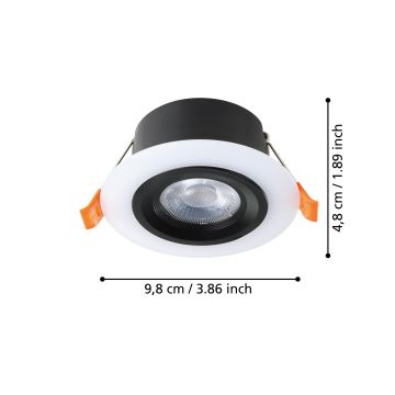 Eglo - LED Podhľadové svietidlo LED/4,8W/230V čierna