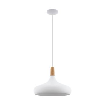 Eglo - Luster na lanku 1xE27/60W/230V pr. 40 cm biela - FSC certifikované