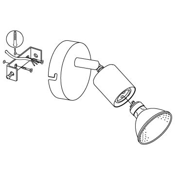 Eglo 92595 - LED bodové svietidlo BUZZ-LED 1xGU10/2,5/230V