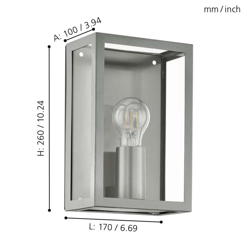 Eglo 94827 - Vonkajšie svietidlo ALAMONTE 1xE27/60W/230V