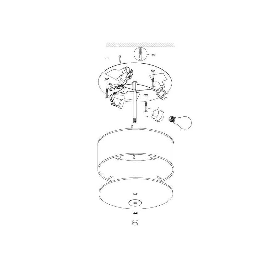 Eglo 94921 - Stropné svietidlo PASTERI 3xE27/60W/230V