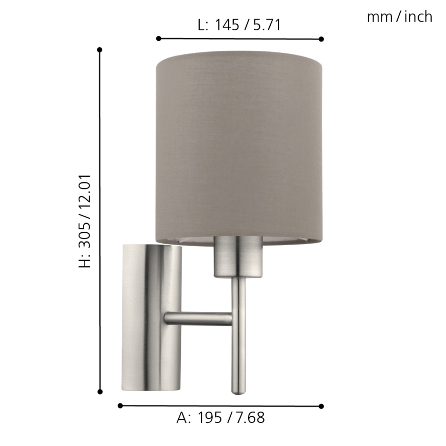 Eglo - Flexibilné svietidlo 1xE27/60W/230V