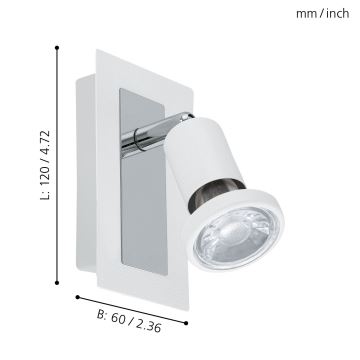 Eglo 94958 - LED Bodové svietidlo SARRIA 1xGU10-LED/5W/230V