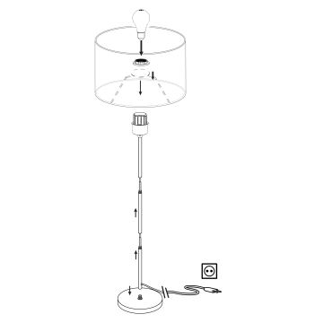 Eglo - Stojaca lampa 1xE27/60W/230V