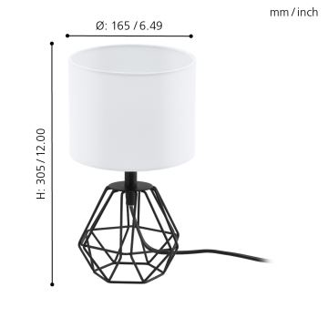 Eglo 95789- Stolná lampa CARLTON 2 1xE14/60W/230V