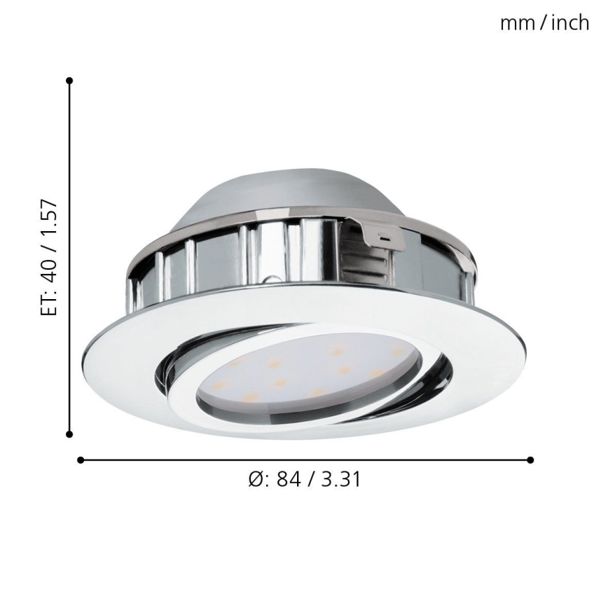 Eglo - SADA 3x LED podhľadové svietidlo PINEDA 1xLED/6W/230V