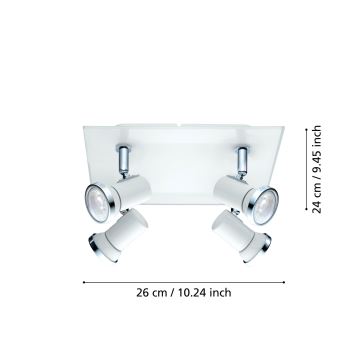 Eglo 95995 - LED Kúpeľňové bodové svietidlo TAMARA 1 4xGU10-LED/3,3W/230V