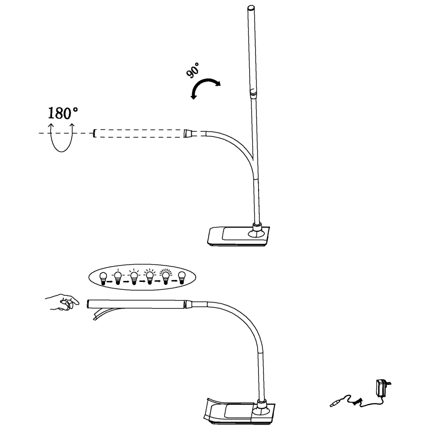 Eglo 96435 - LED Stolná lampa LAROA LED/3,5W/230V biela