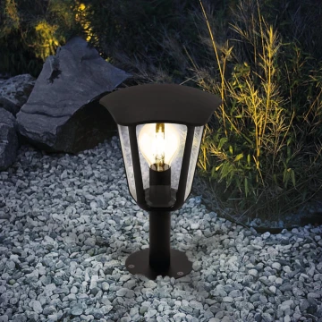 Eglo 98122 - Vonkajšia lampa MONREALE 1xE27/60W/230V IP44 výška 335 čierna