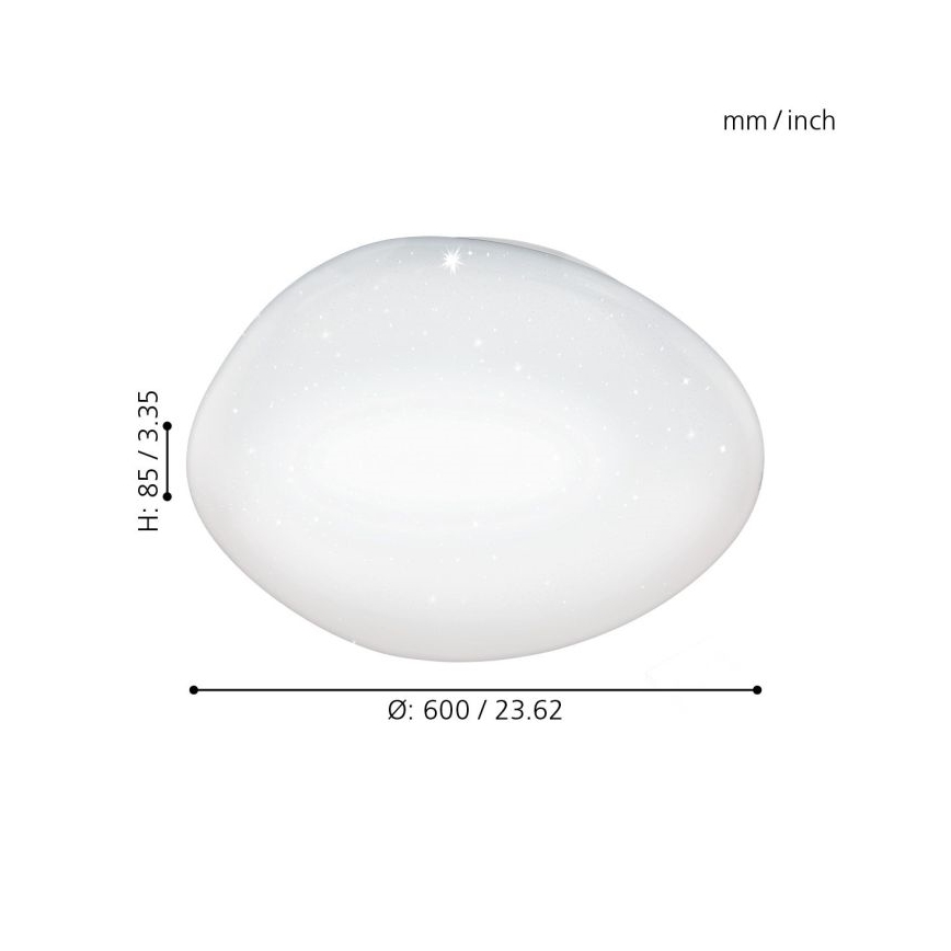 Eglo - LED Stmievateľné stropné svietidlo LED/36W/230V + diaľkové ovládanie