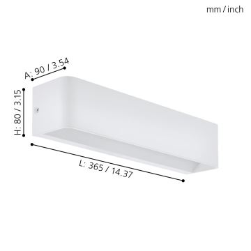 Eglo 98423 - LED Nástenné svietidlo SANIA LED/12W/230V