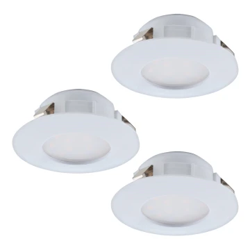 Eglo - SADA 3x LED Kúpeľňové podhľadové svietidlo PINEDA 1xLED/6W/230V IP44