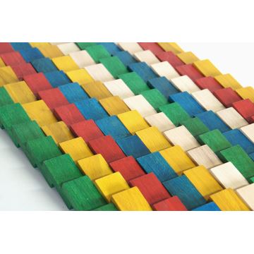 EkoToys - Drevené domino farebné 430 ks