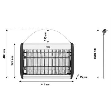 Elektrický lapač hmyzu 2x10W/230V 80m2