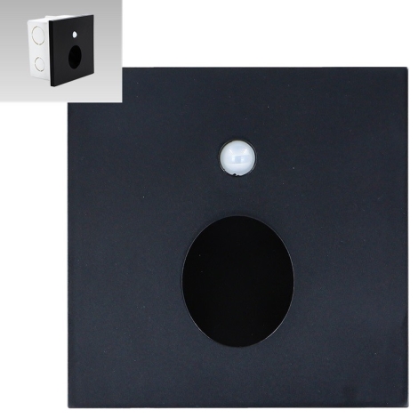 Emithor 70436 - LED Schodiskové svietidlo so senzorom OLIVE LED/1W/230V 4000K čierna